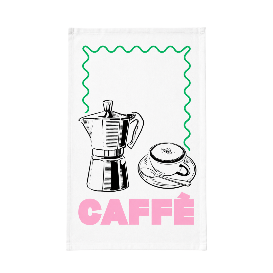 Caffe Italian coffee tea towel