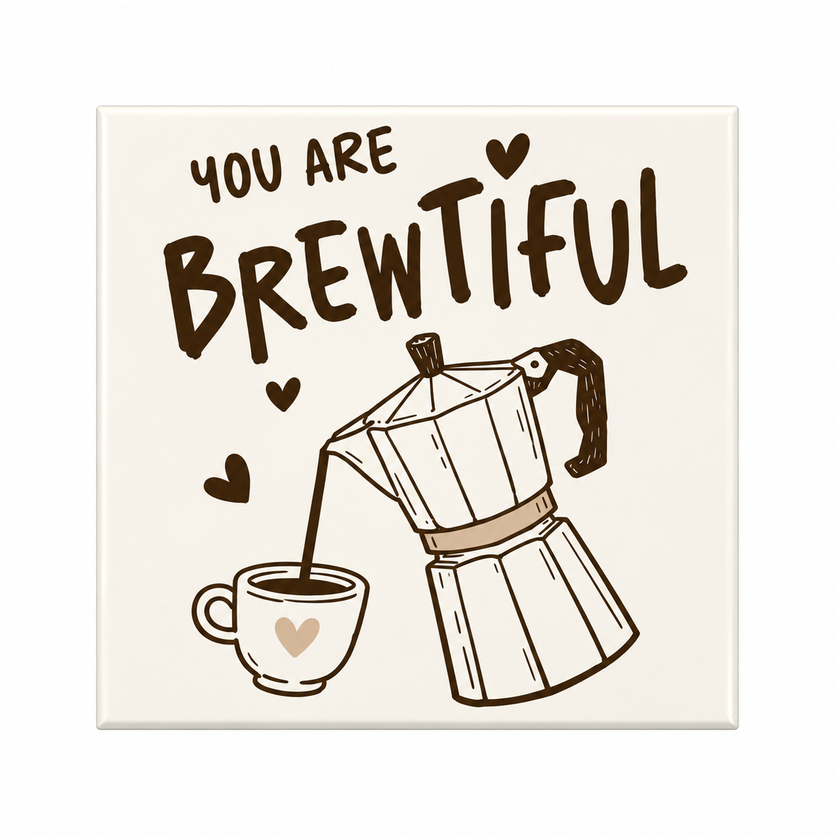 Brewtiful coffee fridge magnet