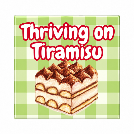 Tiramisu Italian dessert fridge magnet