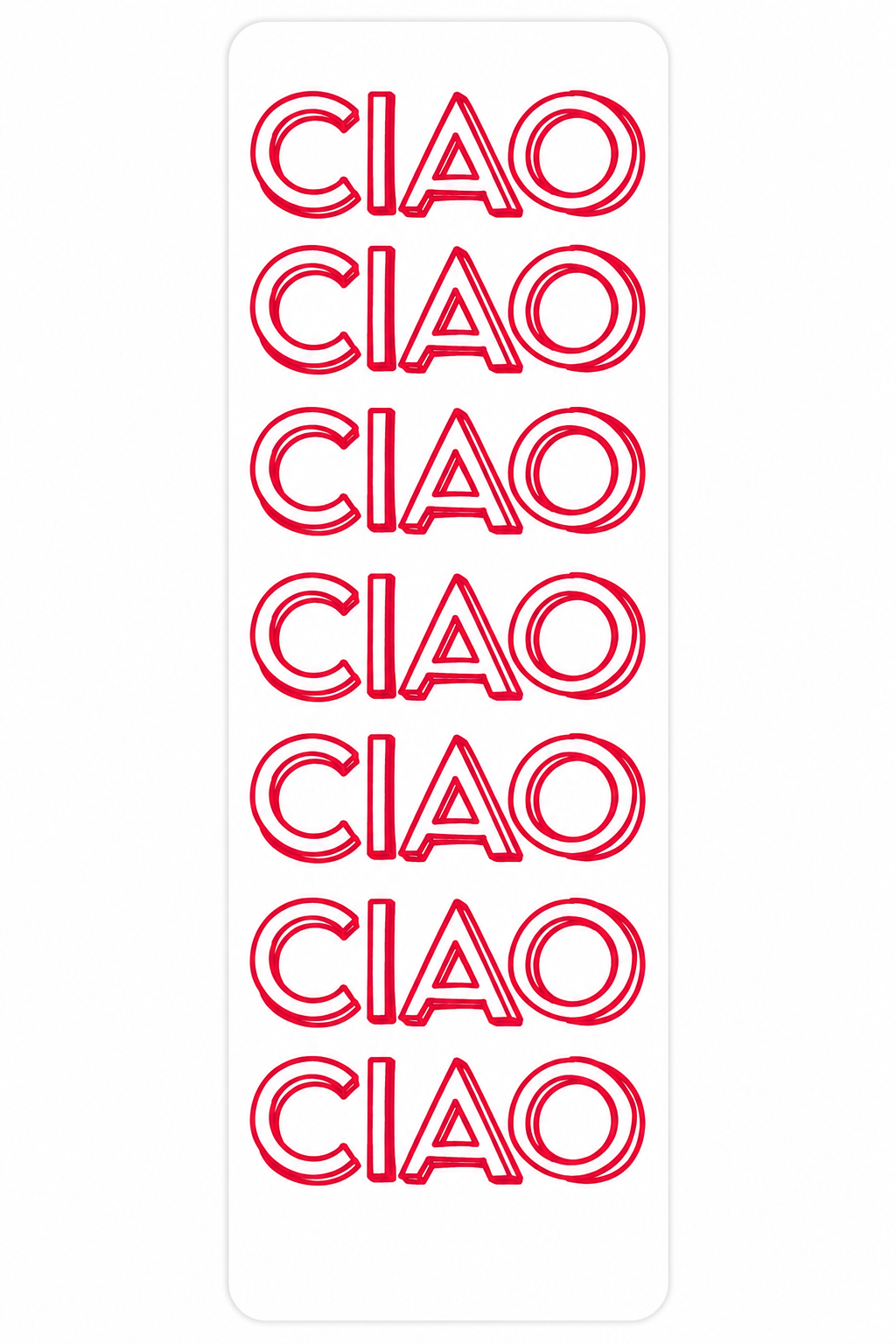 Ciao Italian-inspired bookmark