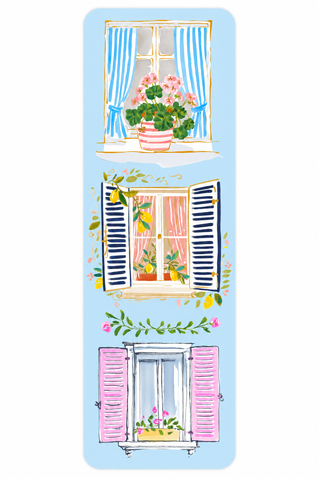 Italian window illustrated bookmark