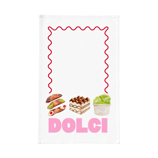 Dolci Italian-inspired tea towel