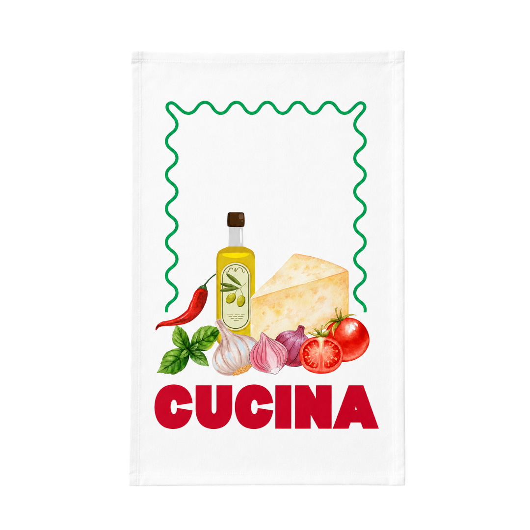 Cucina Italian-inspired tea towel